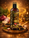 AyurEver Onion Black Seed Oil for Hair Regrowth | Treats Hair Fall & Anti-Dandruff | 100 ml